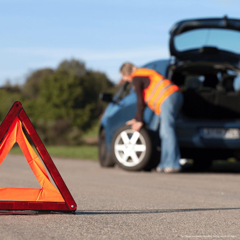 Tire Change Assistance - Shoreline Towing Lake Worth Beach